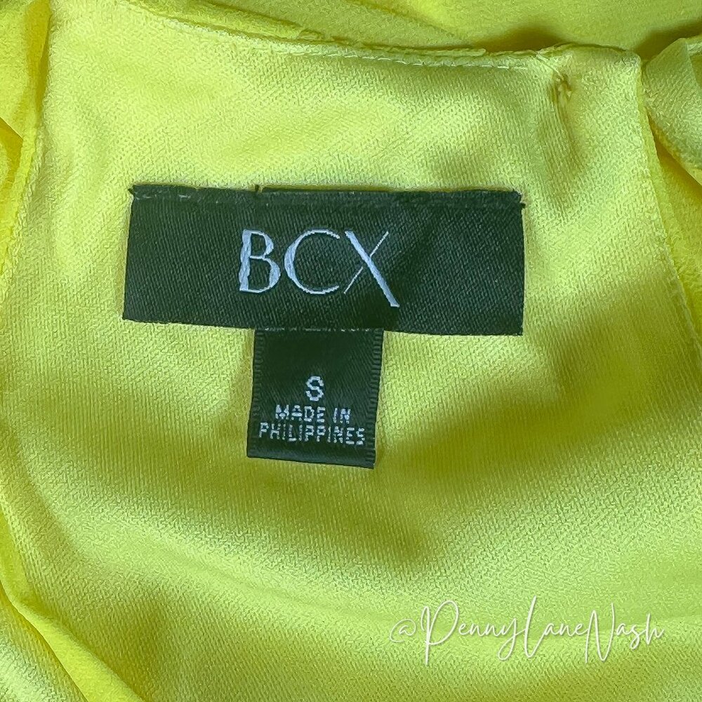 BCX Yellow Chiffon Halter Neck Mini Dress - Picture 7 of 11